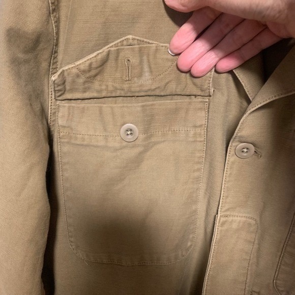 Madewell Mens Canvas Utility Jacket Tan Workwear Style Size L - Picture 11 of 12